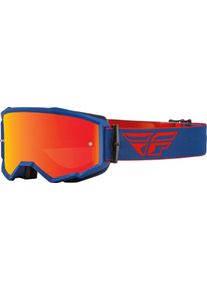 Fly Racing Zone, lunettes de soleil miroir , couleur: Bleu/Rouge Rouge Réfléchissant