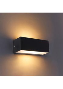 Qazqa Smart moderne wandlamp zwart IP65 incl. Wifi A60 - Houks