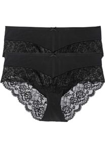 Hipster (set van 2) - zwart - maat 52/54 (XXL) - bonprix