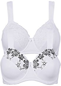 Beugel bh met gewatteerde schouderbandjes (set van 2) - wit - maat 95D - bonprix