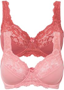 Minimizer bh met gewatteerde bandjes (set van 2) - roze - maat 75C - bonprix