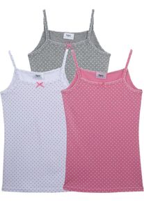 Meisjes hemd (set van 3) - roze - maat 152/158 - met katoen - bonprix