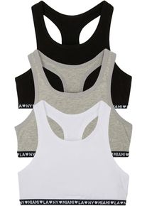 Bralette (set van 3) - zwart - maat 164/170 - met katoen - bonprix