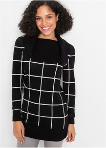 Lange trui - zwart - maat 32/34 (XS) - bonprix