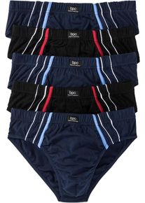 Maxislip (set van 5) - blauw - maat 14 (6XL) - met katoen - bonprix