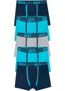 Jongens boxer (set van 5) - blauw - maat 176/182 - met katoen - bonprix