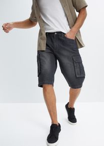 Cargo jeans bermuda relaxed fit - zwart - maat 48 - 100% katoen - bonprix