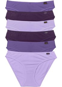 Slip (set van 6) - paars - maat 56/58 (3XL) - met katoen - bonprix
