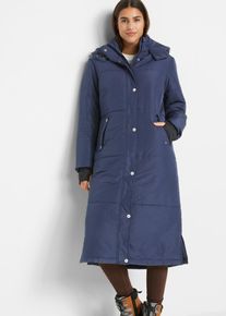 Lange gewatteerde outdoor jas met isolerende warmtetechnologie - blauw - maat 40 - BIONIC-FINISH® ECO - bonprix