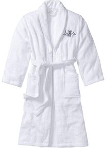Frotté badjas - wit - maat 56/58 (3XL) - 100% katoen,badstof - bonprix