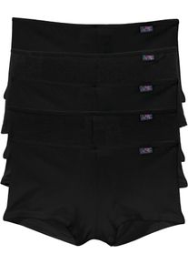 Hipster (set van 5) - zwart - maat 52/54 (XXL) - met katoen - bonprix