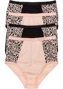 Tailleslip (set van 4) met biologisch katoen - zwart - maat 52/54 (XXL) - met katoen - bonprix