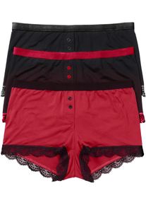 Microvezel dames boxer (set van 3) - zwart - maat 48/50 (XL) - bonprix