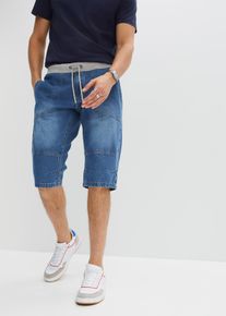 Lange jeans instapbermuda relaxed fit - blauw - maat 58 - 100% katoen - bonprix