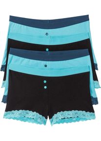 Boxer (set van 4) - blauw - maat 36/38 (S) - met katoen - bonprix