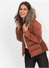 Lichte gewatteerde jas van gerecycled polyester - bruin - maat 32 - bonprix