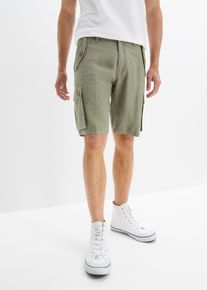 Cargo bermuda van linnen loose fit - grijs - maat 46 - linnen - bonprix