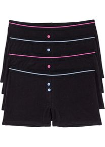 Boxer (set van 4) - zwart - maat 44/46 (L) - met katoen - bonprix
