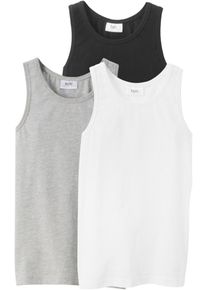 Hemd (set van 3) - zwart - maat 164/170 - met katoen - bonprix