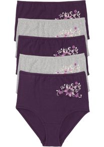 Tailleslip (set van 5) - paars - maat 56/58 (3XL) - met katoen - bonprix