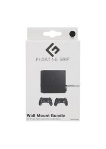 FLOATING GRIP Playstation 4 Slim and Controller Wall Mount - Bundle (Black)