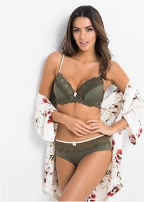 bonprix Femei Sutien vătuit + panty, 2piese verde 90 (44/46)