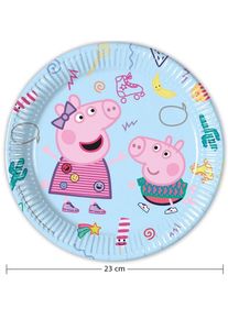 Procos 8 papierowych talerzy Świnka Peppa Playday 23 cm