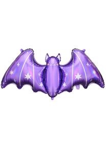 partydeco Fledermaus Folienballon Lila 1,19m
