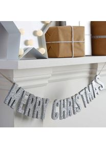 Ginger Ray Merry up Silver Glitter Garland 70cm