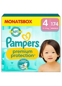 Pampers® Windeln Monatsbox premium protection™ Größe Gr.4 (9-14 kg) für Babys und Kleinkinder (4-18 Monate), 174 St.