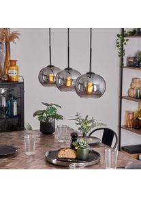 hofstein Apedo Hanger - Glas Rookkleurig, 3-lichts