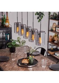 hofstein Parane Hanger - Glas Rookkleurig, 5-lichts