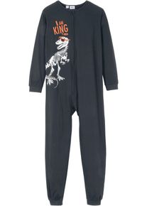 Lapset Poikien pyjamahaalari, musta, 116/122, 100% puuvilla, bonprix