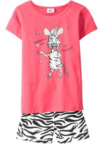 Lapset Tytt&ouml;jen shortsipyjama (2-osainen setti), pinkki, 92/98, 100% puuvilla, bonprix