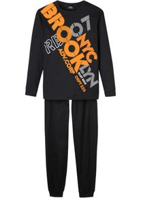 bonprix Costum pijama băieţi (2piese) negru 128/134