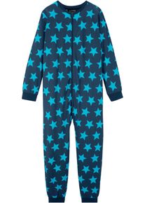 Lapset Poikien pyjamahaalari luomupuuvillasta, sininen, 128/134, bonprix