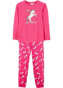 Lapset Tytt&ouml;jen pyjama (2-osainen setti), pinkki, 116/122, 100% puuvilla, bonprix