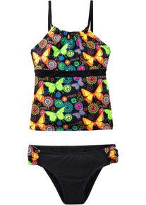 bonprix Tankini fete din poliamidă reciclată (2piese) negru 176/182