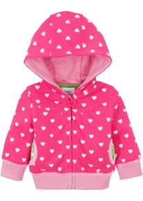 Lapset Vauvan hupullinen collegetakki luomupuuvillaa, pinkki, 80/86, bonprix