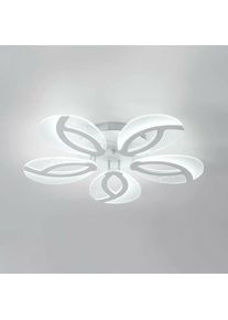 Goeco - Plafonnier led, 60W Lampe de Plafond 5400 lm en 5 bras forme de fleur, Luminaire Plafonnier led Moderne Blanc Froid 6000K pour salle