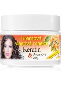 Bione Cosmetics Keratin + Argan masque régénérant pour cheveux 260 ml