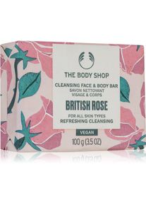The Body Shop British Rose Cleansing Bar sapone solido per corpo e viso 100 g