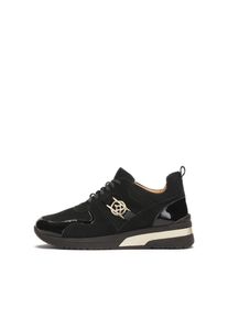 Kazar Dames Sneakers laag goud / zwart / wit 35