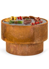 Blumfeldt Pompeji Rust, tűzrakóhely és grill, Ø 60cm, acél