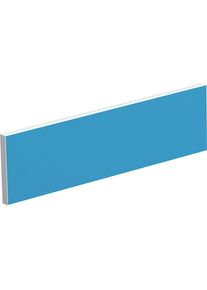 Tischtrennwand f&uuml;r Teamschreibtische, Breite 1200 mm, Bezug blau easyDesk
