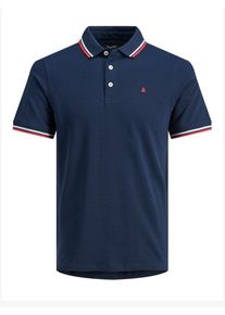 Jack & Jones Plus size : Jack & Jones, Pure cotton polo shirt in a Navy Blue