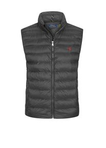 Nadměrn&aacute; velikost: Polo Ralph Lauren, Pro&scaron;&iacute;van&aacute; vesta v p&eacute;řov&eacute;m vzhledu, sladno sbaliteln&aacute; Čern&aacute;