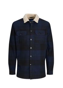 Jack & Jones Nadměrná velikost: Jack & Jones, Svrchní košile s plyšovou podšívkou Námořnická Modrá