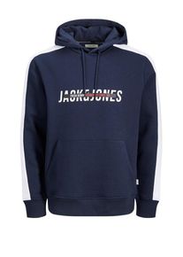 Jack & Jones Nadměrn&aacute; velikost: Jack & Jones, Mikina ze směsi bavlny N&aacute;mořnick&aacute; Modr&aacute;