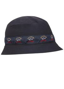 Paul & Shark Nadměrn&aacute; velikost: Paul & Shark, Klobouk typu bucket hat s pruhy s logem N&aacute;mořnick&aacute; Modr&aacute;